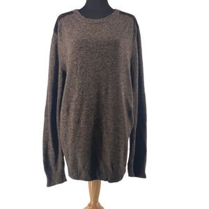 Apc Rue Madam Paris sweater shoulder patches brown multi cashmere wool blend Lg